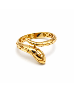 Real Gold Luxury Serpenti Viper Snake Ring (Size 7) - Model 0259 R2495