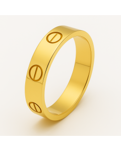Real Gold Solid Plain Ring 4 MM (Size 5) - Model GZJCT0211 R2610