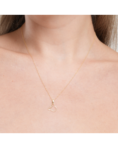 Real Gold Mickey Mouse Necklace 0222 CWP 1932