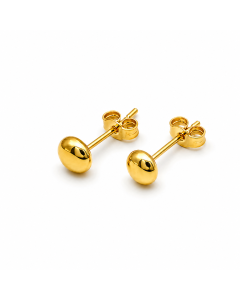 Real Gold Button Stud Earring Set E1566 - 18K Gold Jewelry