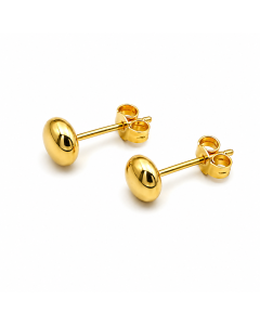 Real Gold 5MM Button Stud Earrings Set - Model 8564 E1910