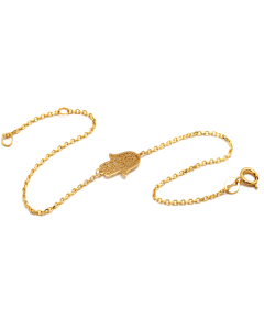 Real Gold Allah Palm Hand Adjustable Size Bracelet (19 CM) 9775 BR1641