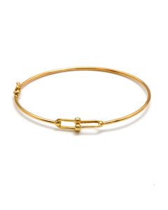 Real Gold GZTF Thin Plain Bangle TBS 0539 (SIZE 17) A BA1480