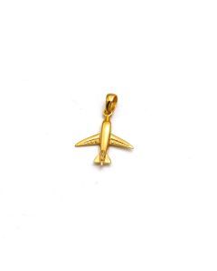Real Gold Mini Airplane Jet Pendant 0129 P 2026