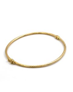 Real Gold Twisted Textured Bangle 3266 (SIZE 17) BA1490