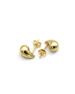 Real Gold Plain Teardrop Stud Earring Set - Model 6895-25 E1928