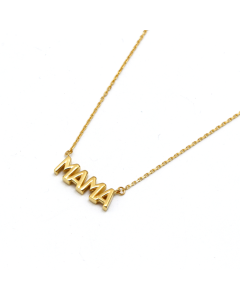 Real Gold 3D MAMA Adjustable Size Necklace 0112 (45 C.M) N1368