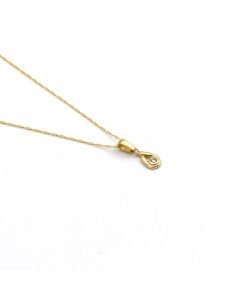 Real Gold Stone Drop Necklace - Model 0393 CWP 2004