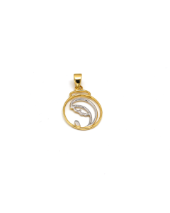 Real Gold 2 Color Mother Oval Pendant 1645 P 1905