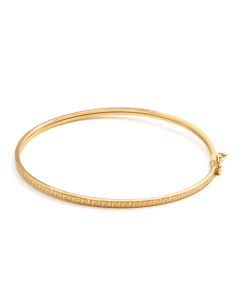 Real Gold Thin Plain Maze Hoop Bangle 1017/2 - (SIZE 21) BA1650