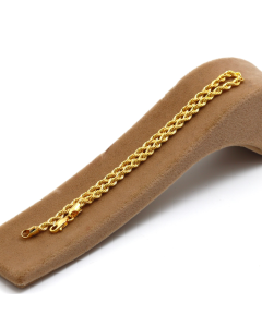 Real Gold Solid Thick Rope Chain Men Bracelet 4 MM 2603 (25 C.M) BR1559