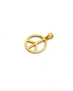 Real Gold Peace Symbol Pendant 0181 P 2027