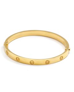 Real Gold Oval Love Bangle GZJCT (Size 22) BLZ0254/2 BA1585
