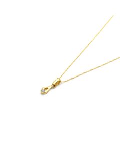 Real Gold Fine Stone Drop Necklace - Model 0669 CWP 2005