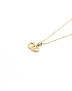 Real Gold 2 Connected Heart Necklace - Model 0204 CWP 1976