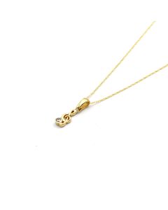 Real Gold Musical Node Stone Necklace - Model 0379 CWP 1997
