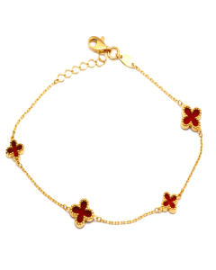 Real Gold 4 Clover Honey Luxury Bracelet - Model GZJVN1859 BR1762