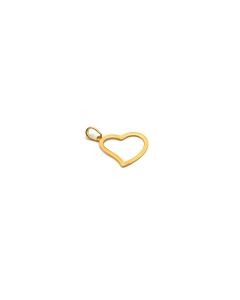 Real Gold Flat Heart Design Pendant 0224 P 1940
