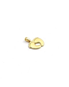 Real Gold Plain Foot Pendant - Model 0497 P 1992