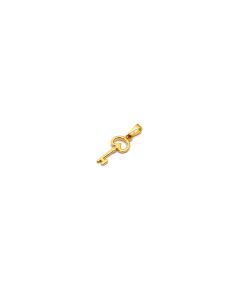 Real Gold Pendant with Oval Key and Heart Design - Model 0288 P 1946