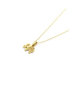 Real Gold 3D Elephant Necklace - Model 0203 CWP 1986