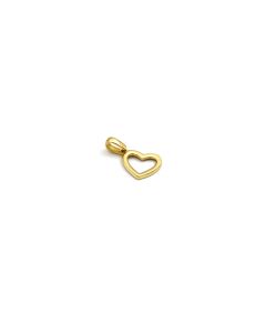 Real Gold Side Hook Heart Pendant - Model 0396 P 1987