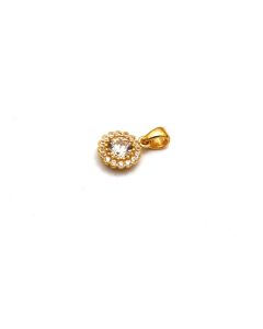 Real Gold Round Stone Pendant 1350 P 2021
