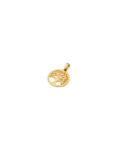 Real Gold Round Tree Pendant 0156 P 1935
