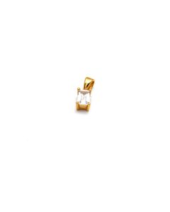 Real Gold Rectangle Stone Pendant 0003 P 2023