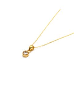 Real Gold Covered Stone Necklace 0043 CWP 2025