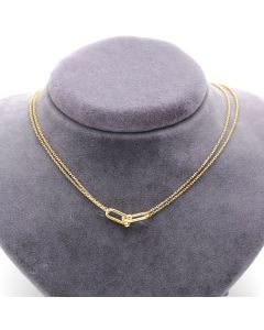 Real Gold GZTF Dual-Chain Adjustable Size Necklace (45 cm) 0372-25KL N1506