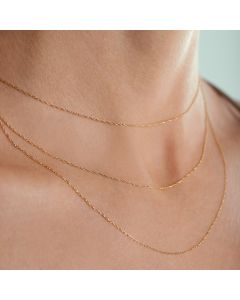 Real Gold 5R-010 Chain (45 C.M) CH1066 - 18K Gold Jewelry