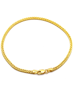 Real Gold Flat Spiga Thick Bracelet 8943 (17 C.M) BR1524