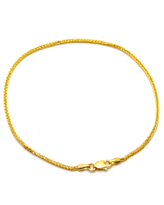 Real Gold Wide Wheat Bracelet HSPRTDK 4170 (17 C.M) BR1468