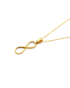 Real Gold Plain Infinity Necklace 0166 CWP 1766