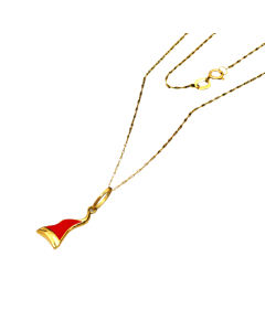 Real Gold New Year Red Necklace 0684 CWP 1776