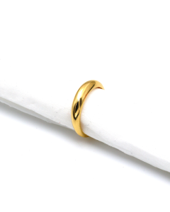 Real Gold Plain Oval Round Ring 1107 (SIZE 9) R1968