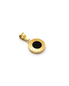 Real Gold GZBV Round Black Luxury Pendant 0060/1KU P 1824