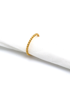 Real Gold Plain Bubble Ring 5834 (Size 6) R1976