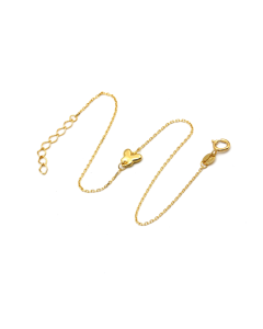 Real Gold 3D Butterfly Plain Adjustable Size Bracelet 0214 BR1513