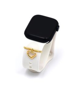 Real Gold Apple Watch Gold Accessory 21 M.M With Hanging 3D Heart 2368 GZA 1001