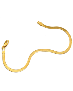 Real Gold Omega Snake Herringbone Belt Chain Bracelet 0707 (17 C.M) BR1830