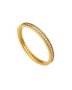 Real Gold Fine Stones Ring 0169 (Size 8) R2655