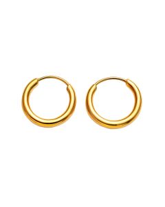 Real Gold Small Circle Earring Set 5714 E1772