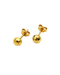 Real Gold Doom Glittering with Open Back Stud Earring Set 0117 E1871