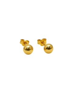 Real Gold Doom with Open Back Stud Earring Set 0047 E1870