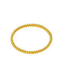 Real Gold 3D Rope Ring 7573 (Size 9) R2660